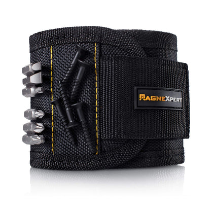 Magnelex Magnexpert Magnetic Wristband for Holding Screws, Nails and Drill Bits - Crafted from Ballistic Nylon with 15 Powerful Magnets, Stocking Stuffer for Men