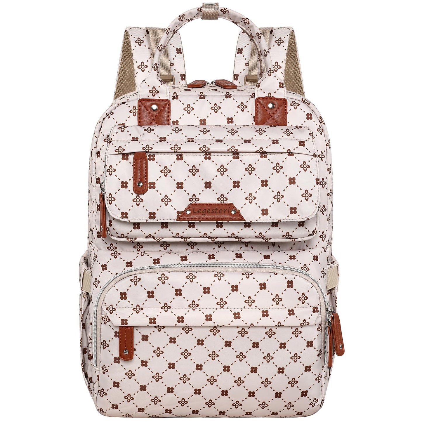 Legestori Baby Diaper Bag Backpack, Baby Bag for Girls Large Capacity with Stylish Flora, Travel Back Pack Multifunction Waterproof, Newborn Baby Registry Shower Gifts, Pink05