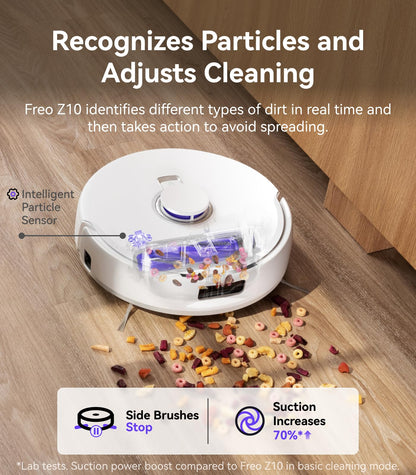 NARWAL Freo Z10 Robot Vacuum and Mop Combo, Tangle Free Robot Mop, 15,000Pa Suction, Adapts to Hard-to-Reach Areas, Self-Emptying, Mop Washing & Drying, Obstacle Avoidance, for Pet Hair & Hard Floor