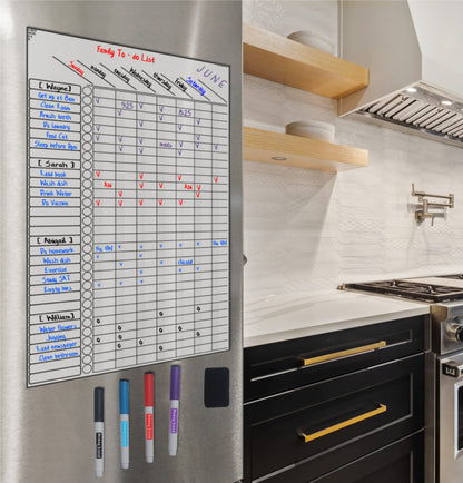 Multi-use Magnetic to-Do List Board Chore Chart List Goal Planner Task Habit Tracker Monthly Weekly Daily Homework Child Calendar Family Wedding Checklist Chirstmas Gift Kitchen Fridge Dry Erase Board