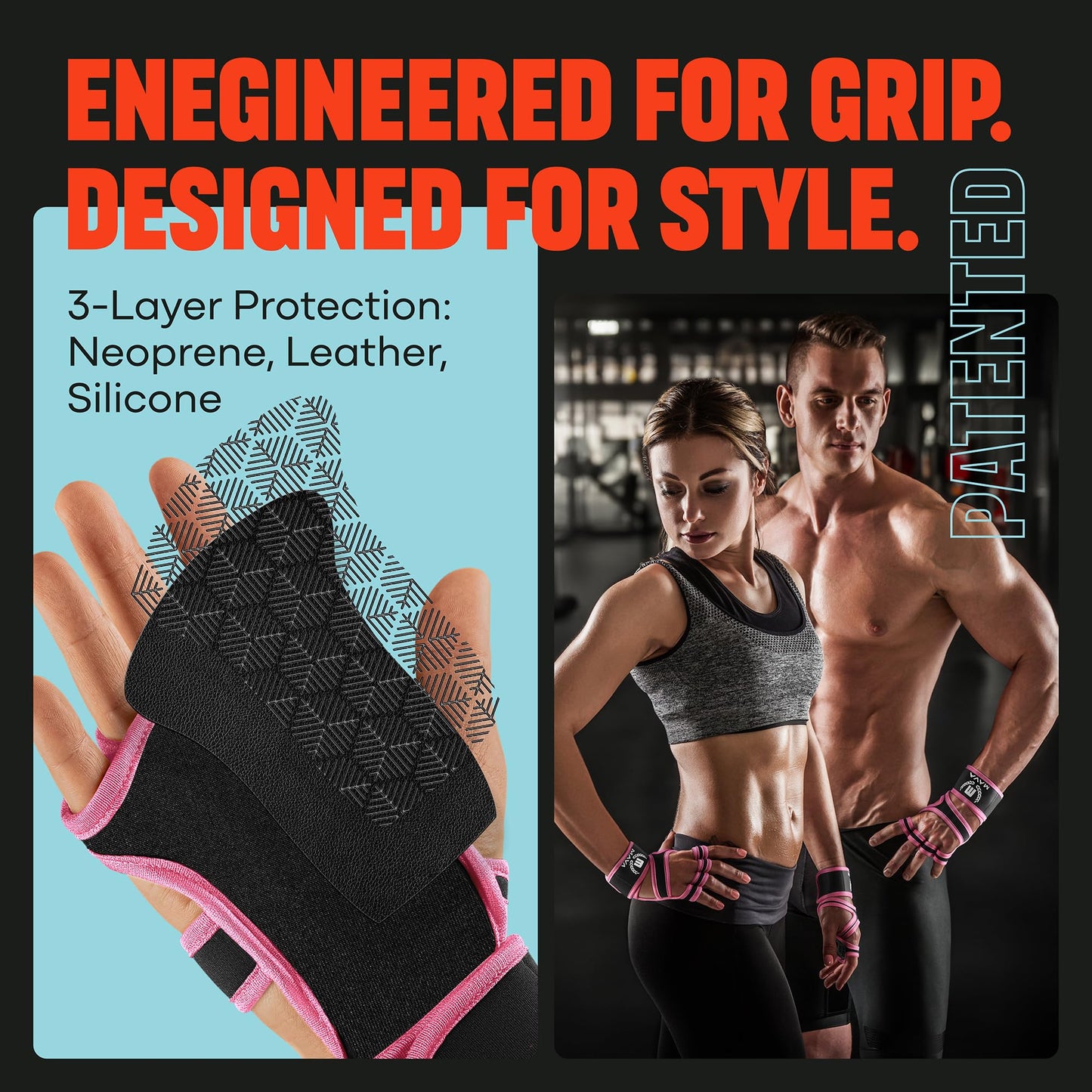 MAVA Open Gym Gloves for Women & Men | Padded Weight Lifting with Wrist Support for Comfort, Protection | Strong-Grip Fingerless Workout | Multi-Use, Anti-Sweat Gym Accessories (Pink S)