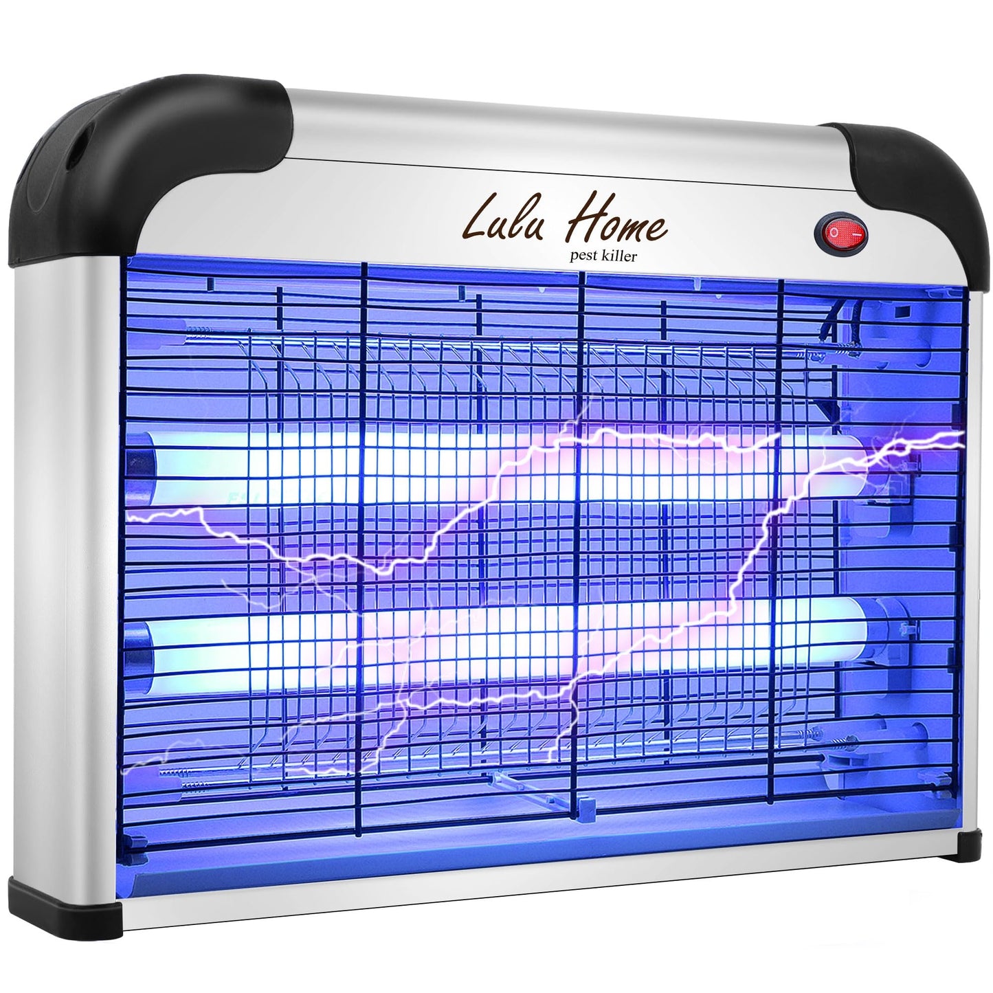 Lulu Home Electric Bug Zapper, Aluminium Indoor Insect Killer for Mosquito, Bug, Fly with Powerful 2800V Grid 20W Bulbs