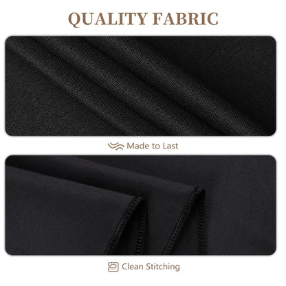 RestfulGlow 8 Pack Round Tablecloth 108 Inch Black Table Cloth for Round Tables, Washable Polyester Tablecloth Stain and Wrinkle Resistant Decorative Table Cover for Wedding Party Dining Banquet