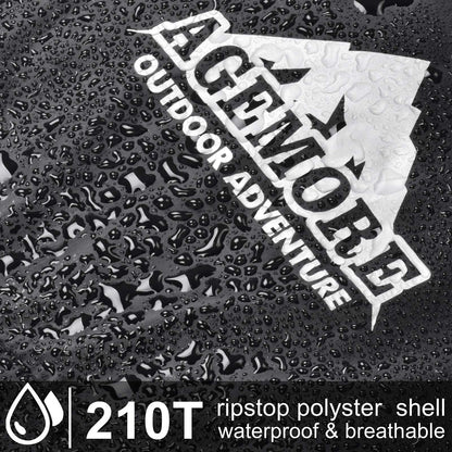 AGEMORE Cotton Flannel Double Sleeping Bag for Camping, Backpacking Or Hiking. Queen Size 2 Person Waterproof Sleeping Bag for Adults Or Teens. Lightweight with Compression Sack