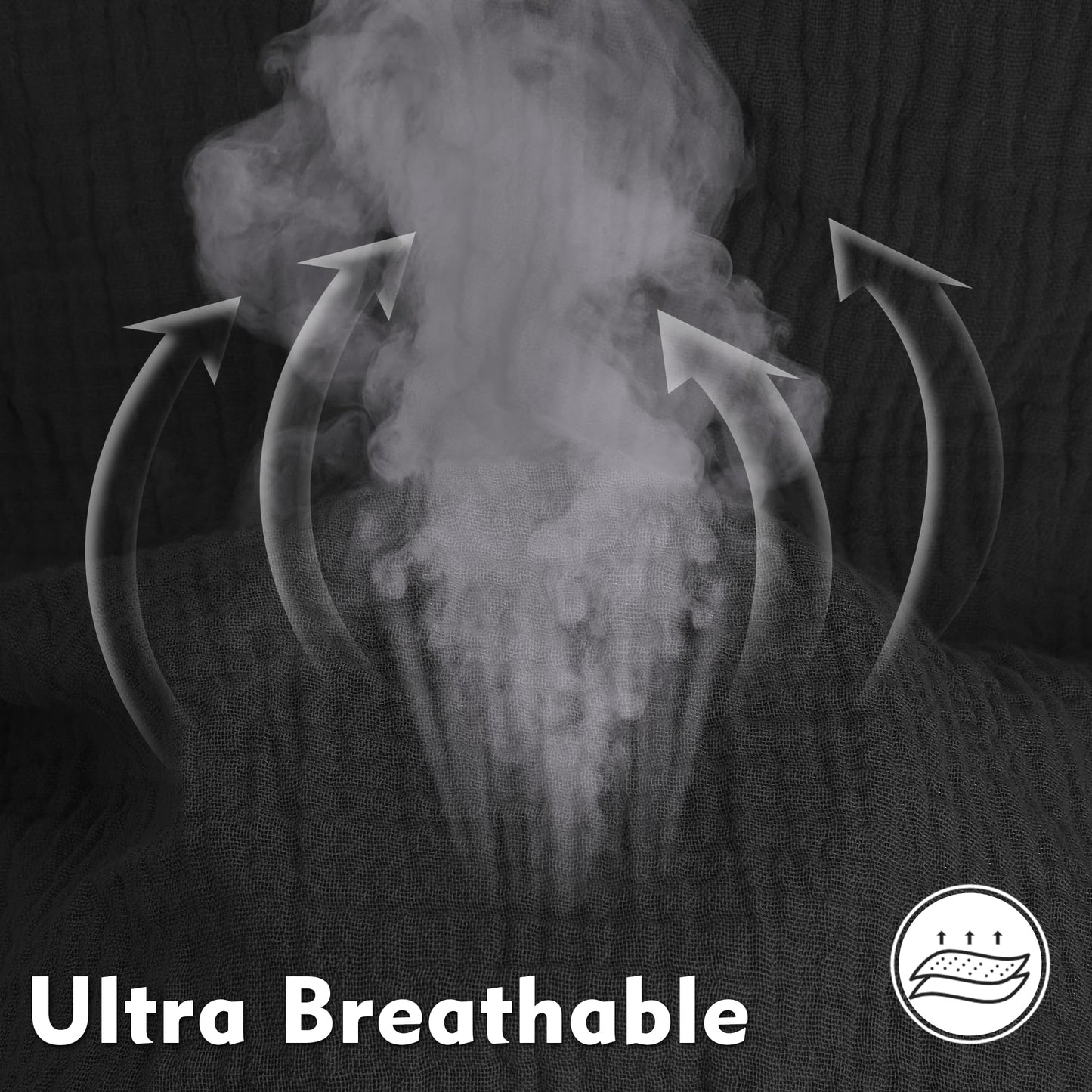 Pro Goleem Muslin Pack n Play Sheets for Boys and Girls, Soft Breathable Cotton Fitted Mini Crib Sheets, Neutral Baby Sheets for Playard Mattress, 1 Pack (Black)