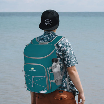 N NEVO RHINO Backpack Cooler, 36 Cans, Insulated, Waterproof, Leakproof, Large Capacity, Multiple Pockets, Green