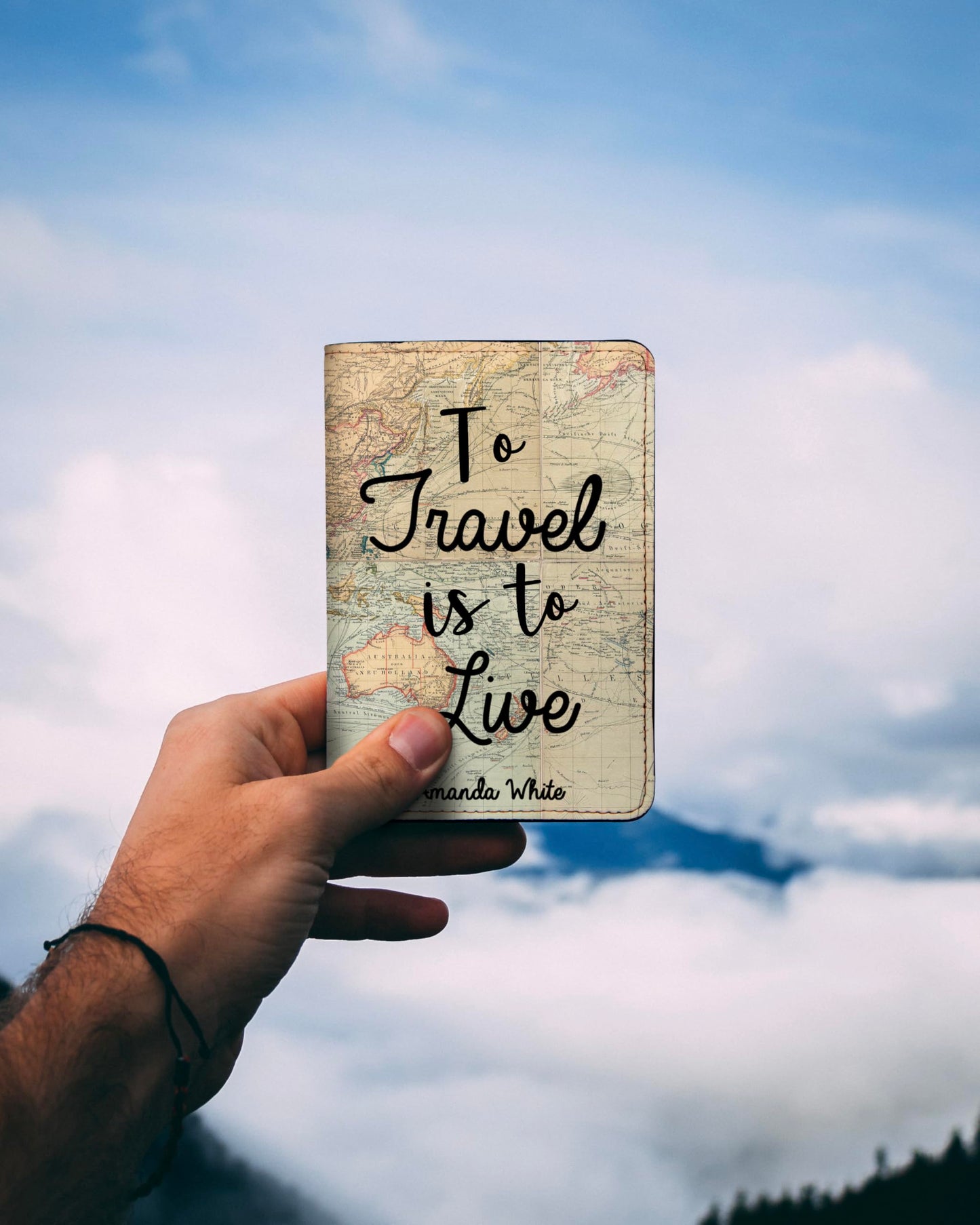 Personalized Passport Holder Travel Wallet PU Leather Vaccine Case Protector Cover Credit Card Slots RFID Blocking Customized for Women and Men Cute