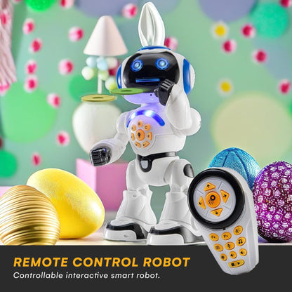 Programmable LED RC Robot Toys - Interactive 12-inch Tall Dancing and Talking Robot for Kids