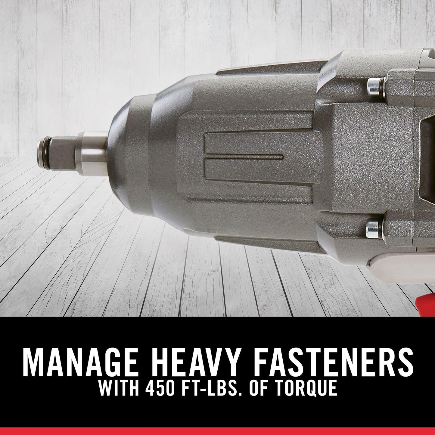 PORTER-CABLE Impact Wrench, 450 lbs of Torque, 1/2 Inch Hog Ring, 7.5-Amp, Corded (PCE211)