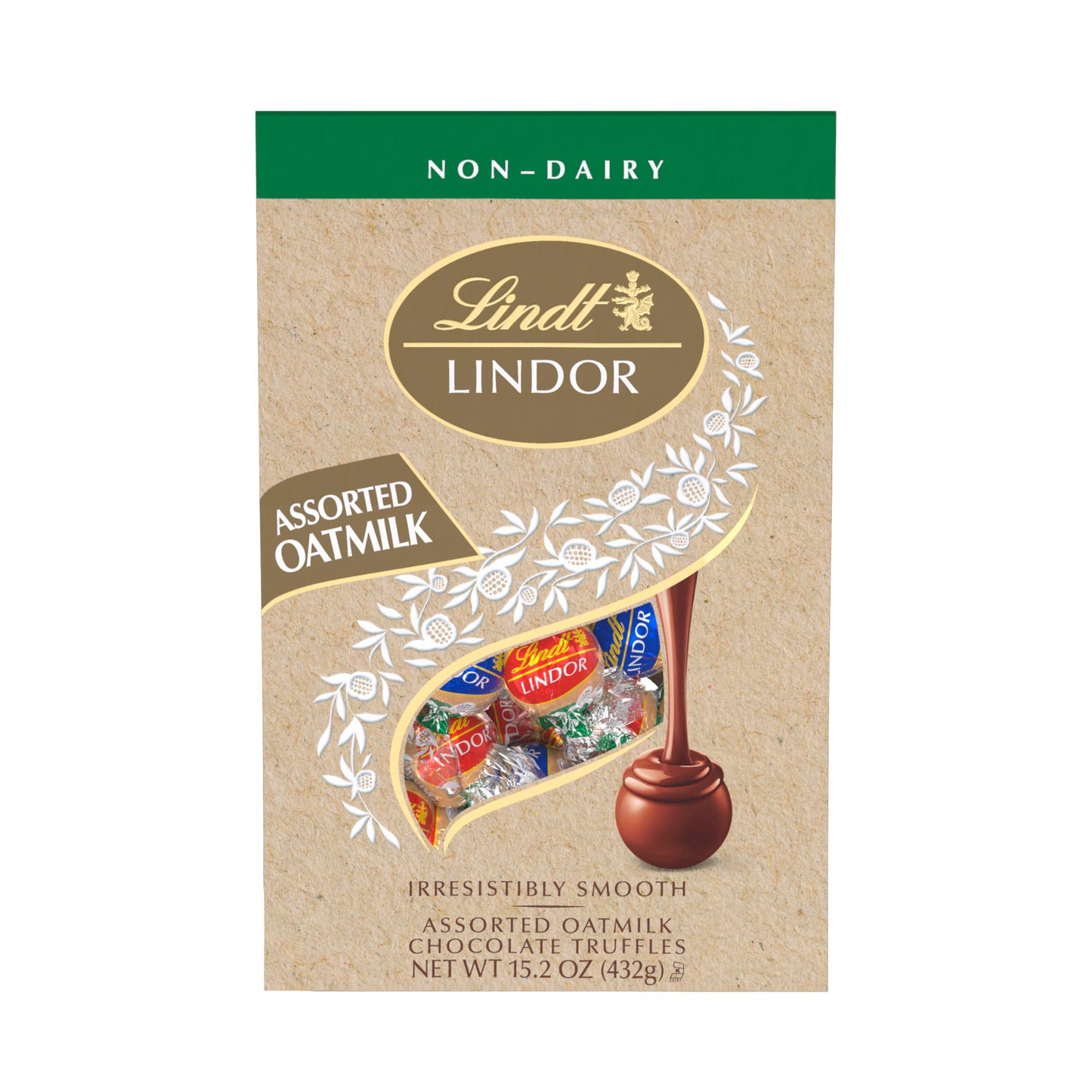 Lindt LINDOR Assorted OatMilk Chocolate Truffles, Non-Dairy Chocolate Truffles with Smooth, Melting Truffle Center, 15.2 oz.