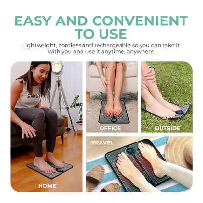 nooro Portable Foot Massager - Soothing Comfort & Revitalization for Tired Feet, 15 Minute Massage with 6 Settings, Pulse Sensation with Deep Tissue Results