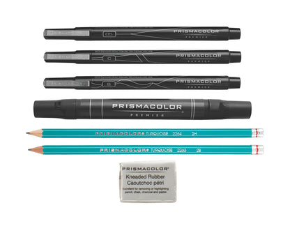 Prismacolor Premier Beginner Hand Lettering Set With Illustration Markers, Art Markers, Pencils, Eraser And Tips Pamphlet, Adult Coloring, 8 Count