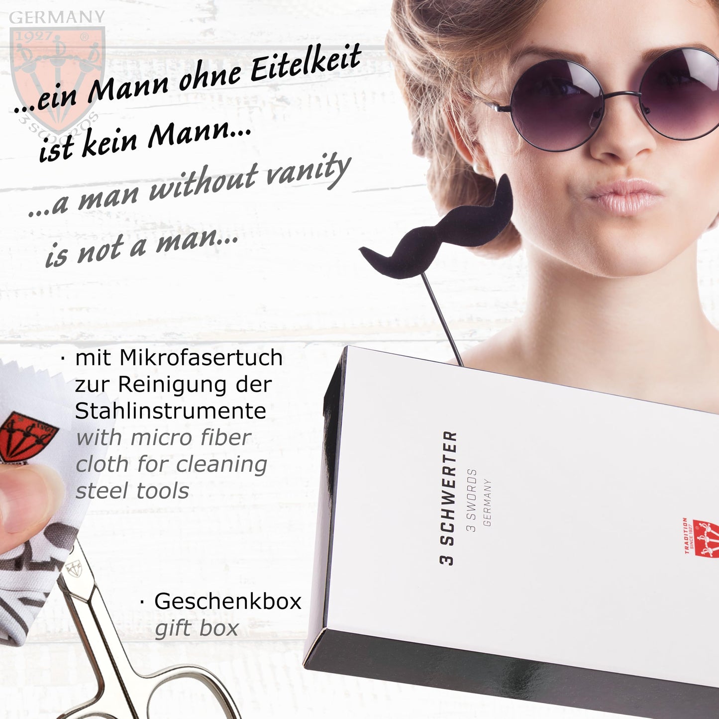 3 Swords Germany – MEN's kit - manicure pedicure beard ear ALL IN ONE - stainless steel tools