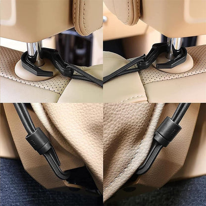 MBVBN 3-Layer Car Mesh Organizer, Seat Back Net Bag, Barrier of Backseat Pet Kids, Cargo Tissue Purse Holder, Driver Storage Netting Pouch（Upgrade Stretch Length）