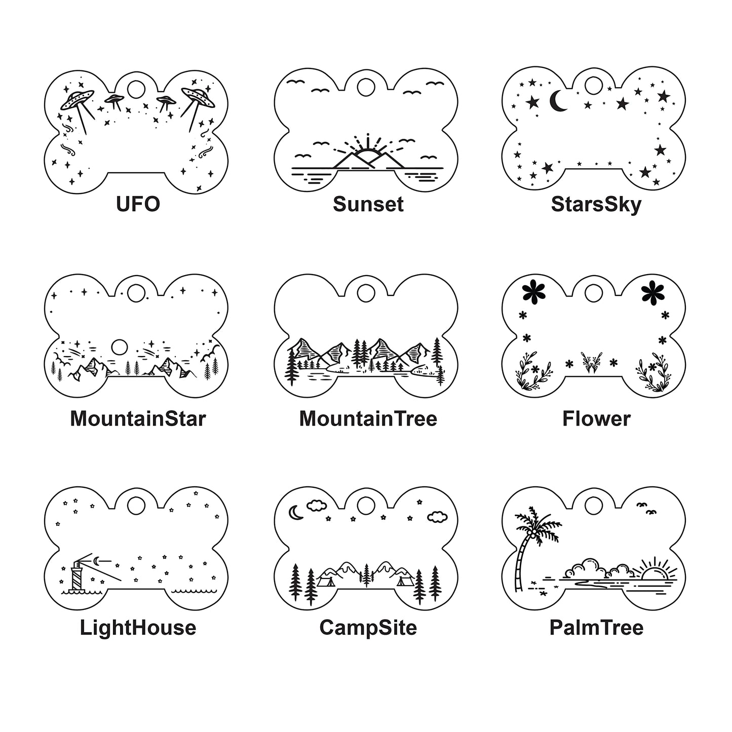 Personalized Dog Tag with 5 Lines of Custom Deep Engraved Durable Stainless Steel Pet ID Name Tag Designer Regular Size Bone