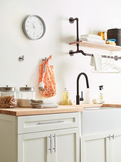 Amerock BH26542SS | Stainless Steel Single Robe Hook | 2-1/4 in. (57 mm) Length Towel Holder | Arrondi | Towel Hook for Bathroom | Bathroom Hardware | Bath Accessories