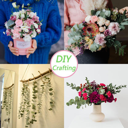 10 Pcs Dried Eucalyptus Stems 17" Real Eucalyptus for Shower Hanging 100% Made from Fresh Leaves, Wedding, Home, Farmhouse, DIY Spring Decor Bathroom Decor Home Decor