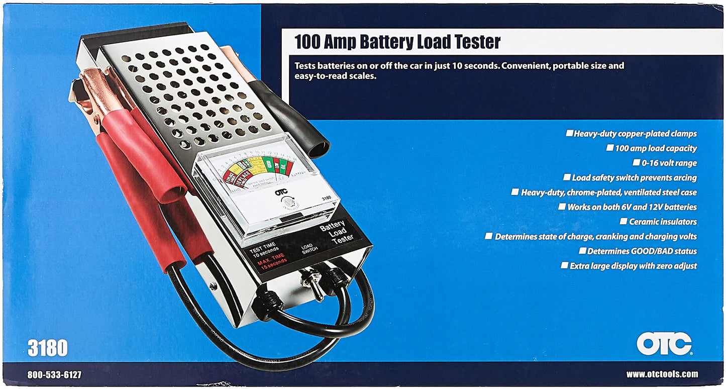 OTC 3180 100 Amp Battery Load Tester Black