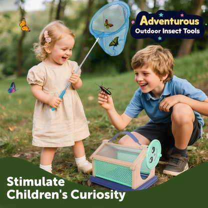 Kids Bug Catcher, Bug Catching Set with Butterfly Net, Insect Toys Collection Box, Insect Habitat, Kids Adventure Set Outdoor Toys-Nature Exploration Set for Kids 3+ Years