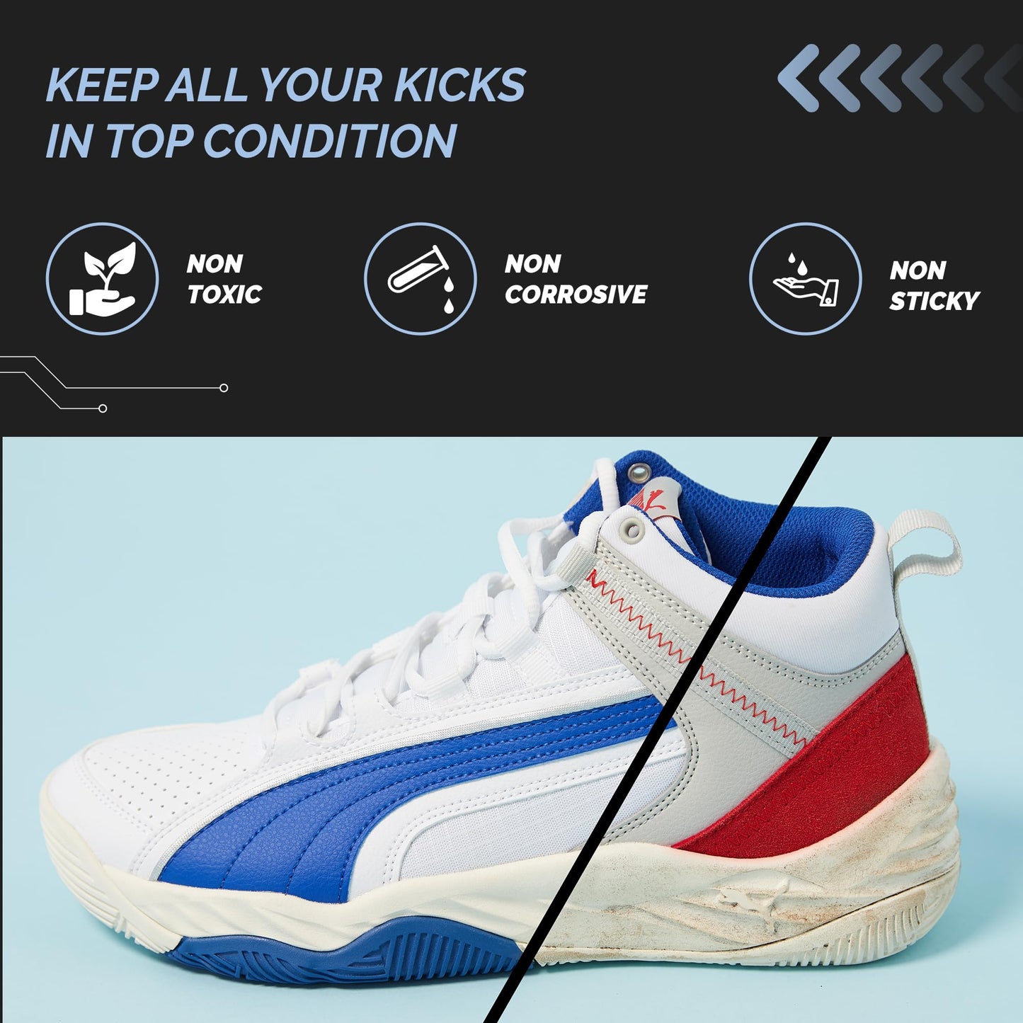 GRIPEXX 2 in 1 Sports Shoe Grip Spray, Provides Traction and Rejuvenates Soles. Multipurpose Grip Spray for Improving Basketball Shoe Grip. Anti Slip & Performance Enhancer