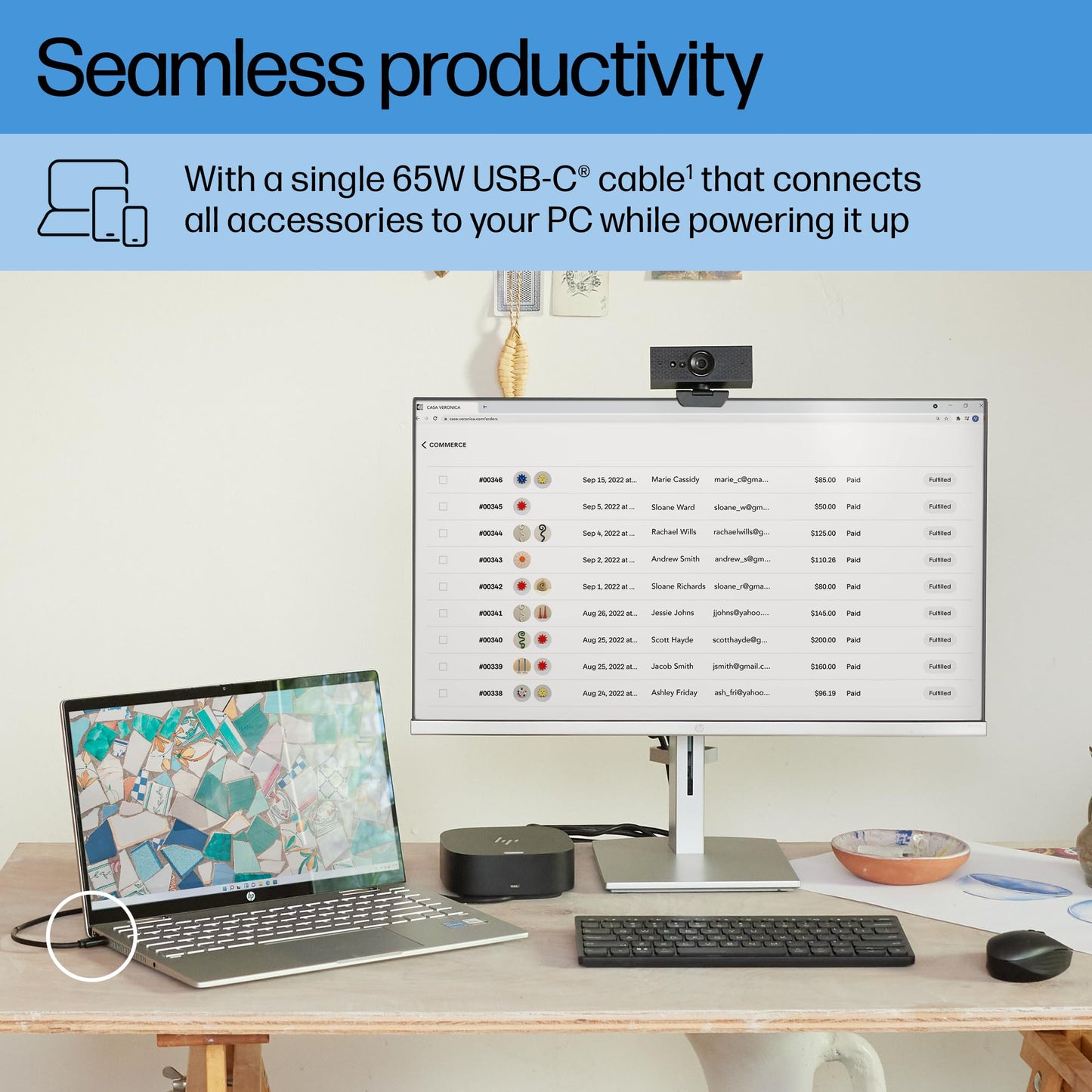 HP USB-C Dock G5-11-in-1 Adapter for Both USB-C and Thunderbolt-Enabled Laptops, PCs, & Notebooks - Single Cable for Charging, Networking, or Data Transfers - Great for Secure & Remote Management