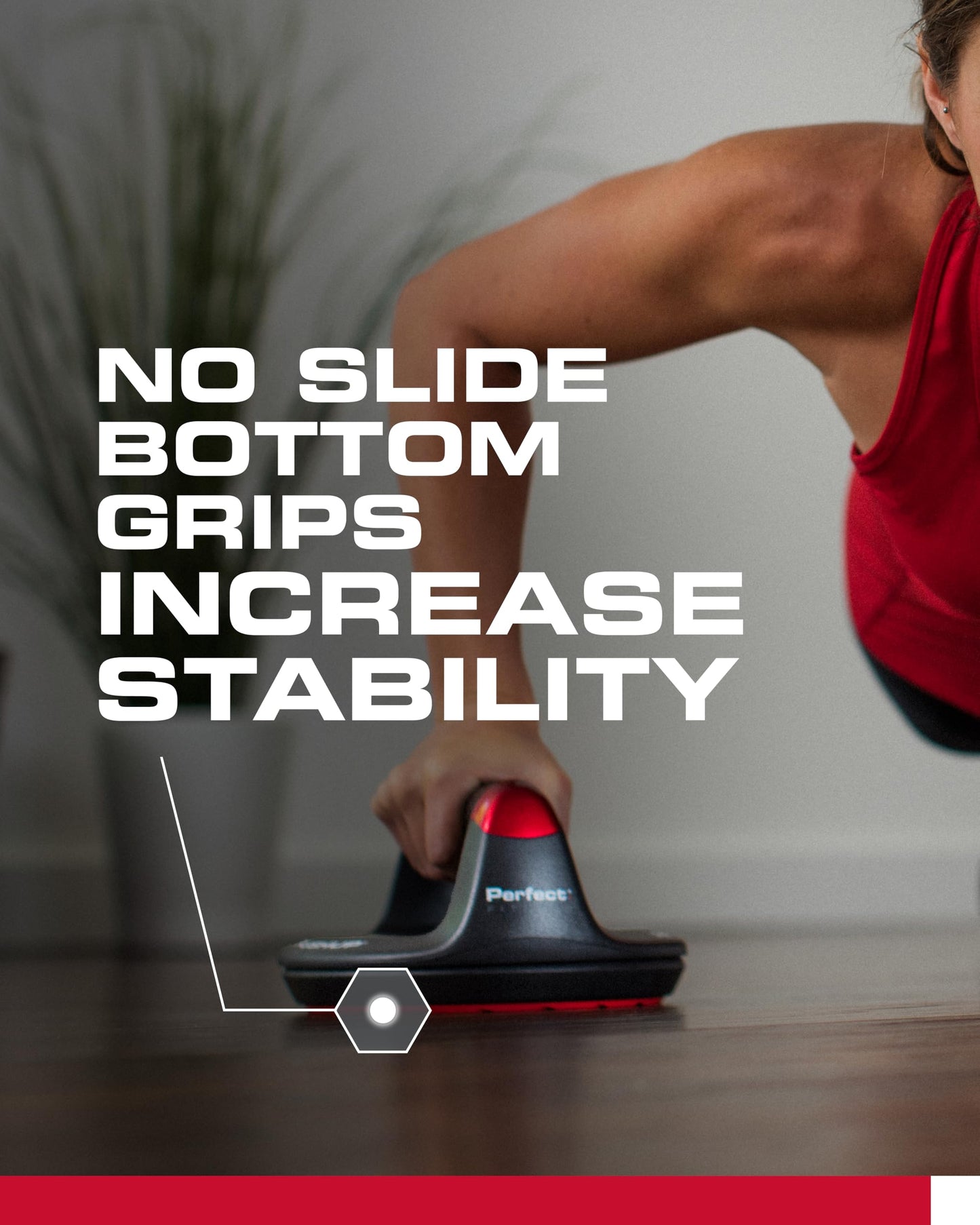 Perfect Pushup Elite - Rotating Handle Design with Steel Ball Bearings for Smooth, Effortless Handle Rotation - Ergonomic Grips, 8" Base & Textured, Non-Slip Bottom Treads - Supports up to 400lbs