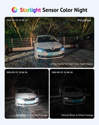 LaView 4K Outdoor Security Cameras,8MP HD Cameras for Home Security with AI Human Detection,IP65 Waterproof,2-Way Talk,Clear Night Vision,2.4G WiFi,SD Card Slot&US Cloud Storage,Work with Alexa(4pcs)