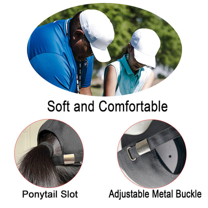 PFFY 2 Packs Baseball Cap Golf Dad Hat for Men and Women Hat Black+Grey