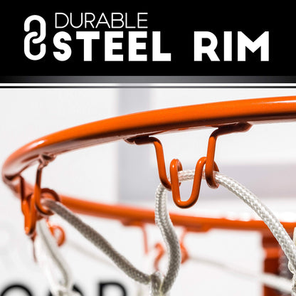 Franklin Sports 54132X Over The Door Mini Basketball Hoop - Slam Dunk Approved - Shatter Resistant - Accessories Included, 17.75" x 12"