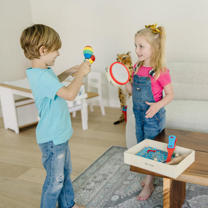 Melissa & Doug Band-in-a-Box Clap! Clang! Tap! - 10-Piece Musical Instrument Set