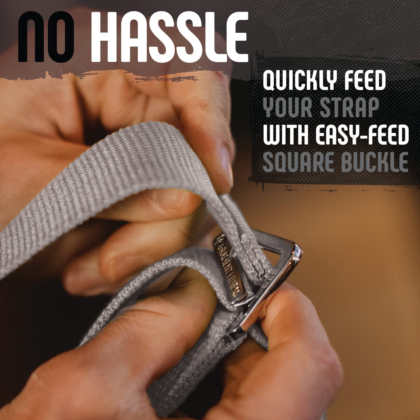 Gradient Fitness Yoga Strap, Friction-Less Easy-Feed Buckle, Yoga Straps for Stretching, Super Soft Cotton/Polyester Blend Webbing, Yoga band, Free eGuide. (8 Feet) Gray