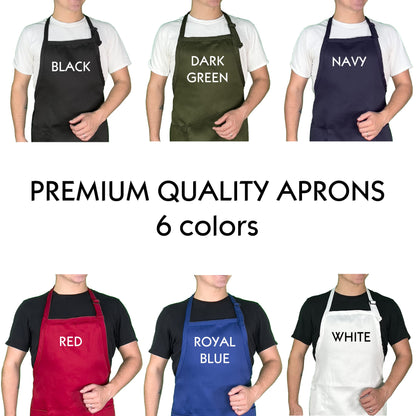 PLACE4PRINT Custom Chef Apron with Embroidered Name. Premium Quality Custom Aprons for Men and Women - Cooking, Baking, Grilling