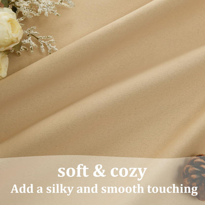 JIUZHEN Room Divider Curtains for Bedroom, Living Room, Dorm - Privacy Partition Curtains with Grommets, Soundproof Hanging Room Dividers (Beige, W100 by L84, 1 Panel)