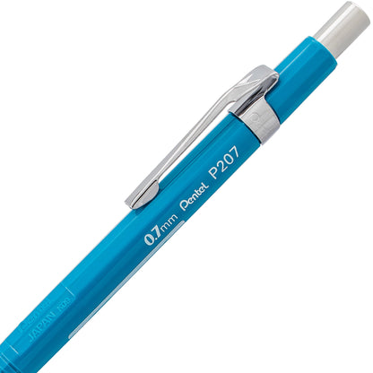 Pentel P207BP2K6 Sharp Mechanical Drafting Pencil, 0.7 mm, Blue Barrel, 2/Pack