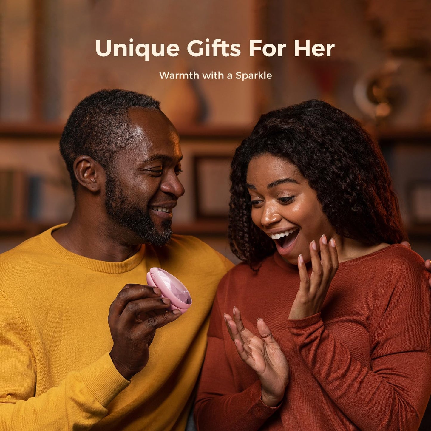 OCOOPA Women Rechargeable Hand Warmers 2 Pack, Portable, Stylish, Diamond-Shape Magnetic Electric Handwarmer, Reusable Pocket Heater, 2025 Tech Gifts for Christmas, Raynaud, Hiking, Camping, UT4 Rare