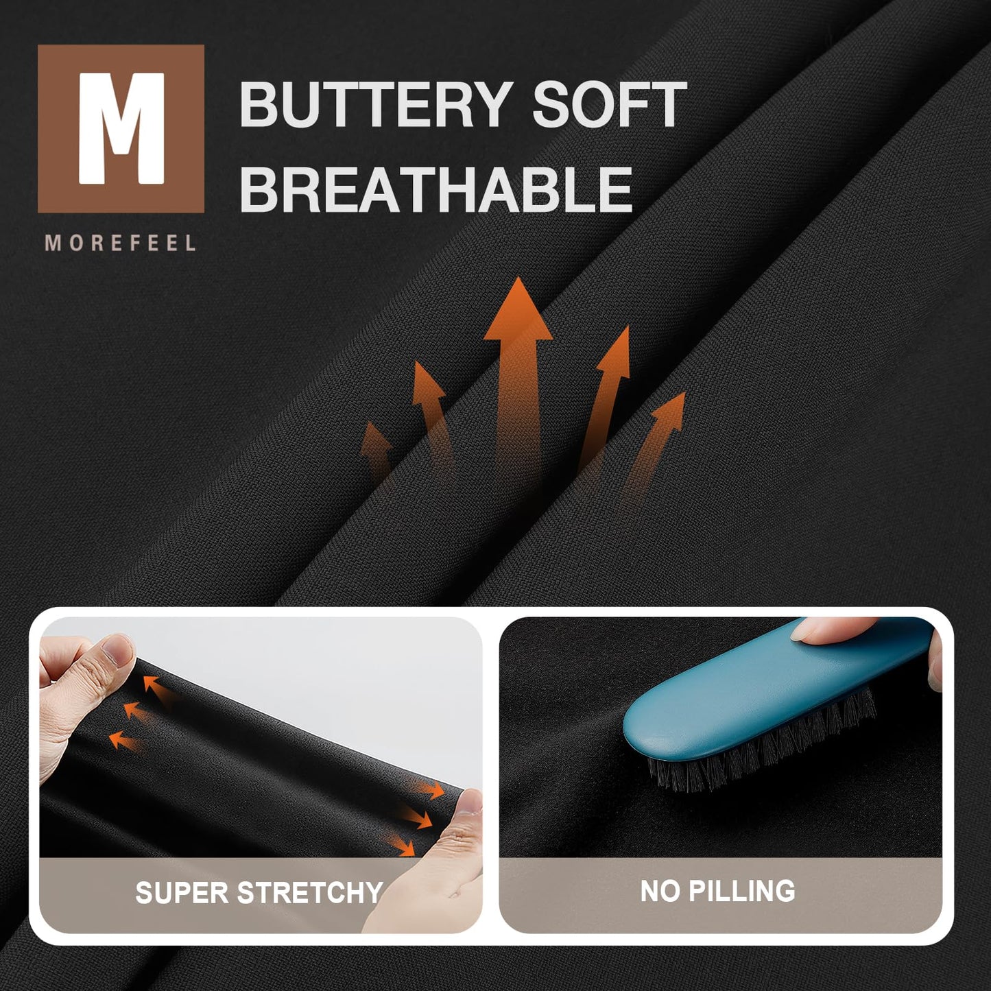 MOREFEEL 3 Pack Biker Shorts Women with Pockets – 5" Tummy Control High Waisted Workout Gym Yoga Athletic Shorts