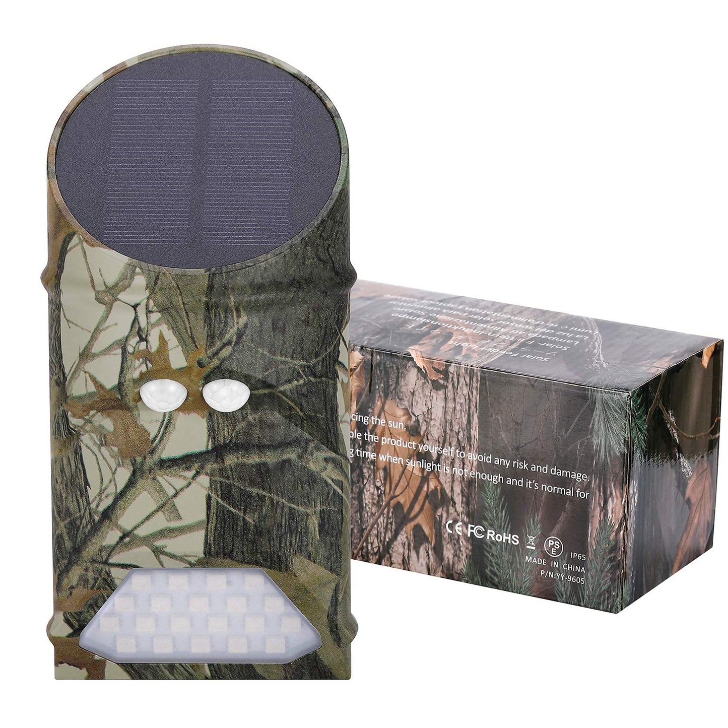 LILBEES Solar Powered Hog Feeder Light-Motion-Activated for Hogs,Deer,Pig Feeding and Yard Varmint Guarding-Campact Camouflage Green Lights Design for Outdoor Night Hunting for Games(G300) 2-Pack