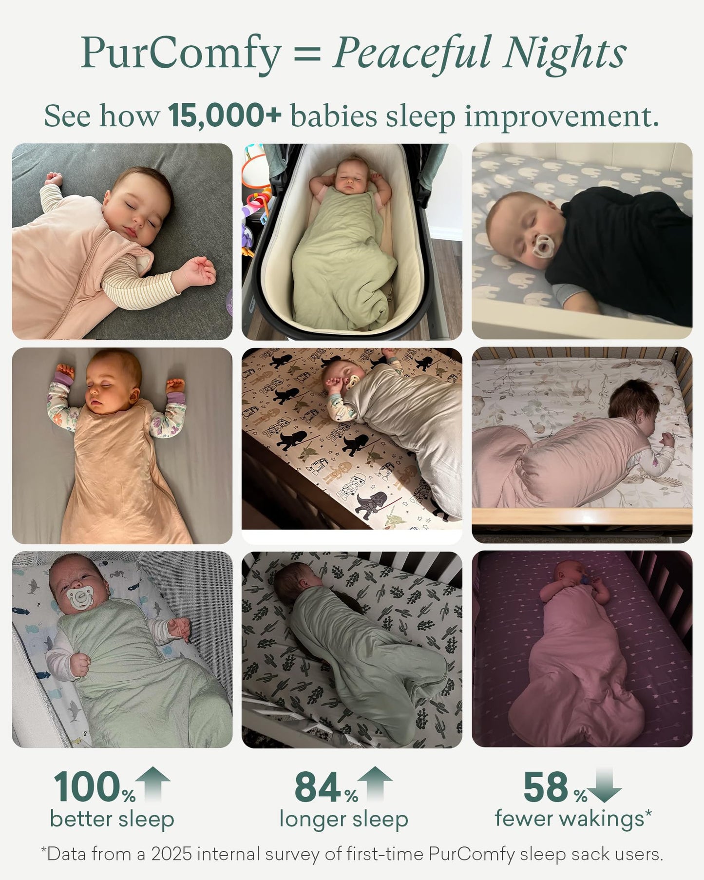 PurComfy Supersoft Sleep Sack 1.0 TOG, Premium Bamboo Viscose Baby Sleeping Bag, 2-Way Safe Zipper Sleep Sacks 6-15 Months (Slate)