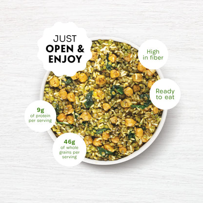 Reese Lentil Harvest Bowl | Chickpeas, Brown Rice, Spinach | High in Fiber & Protein (Pack of 8)