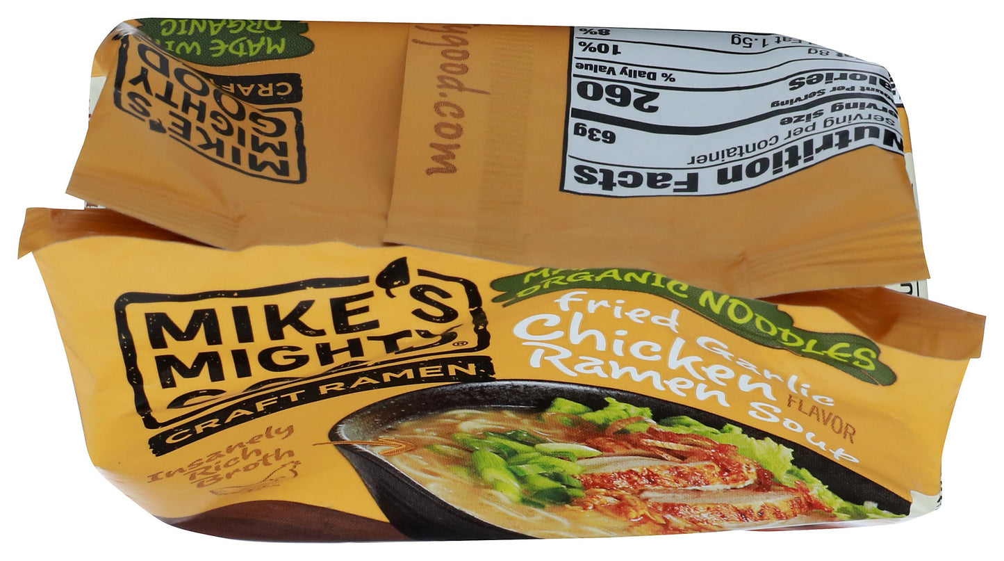 MIKES MIGHTY GOOD Organic Fried Garlic Chicken Ramen, 2.2 OZ