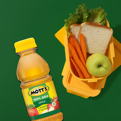 Mott's 100% Original Apple Juice, 8 Fl Oz Bottles, 24 Count (4 Packs Of 6), 2 Servings Of Fruit, 100% Fruit Juice, Gluten-free, Caffeine-free, Kosher, Contains No Artificial Colors Or Sweeteners