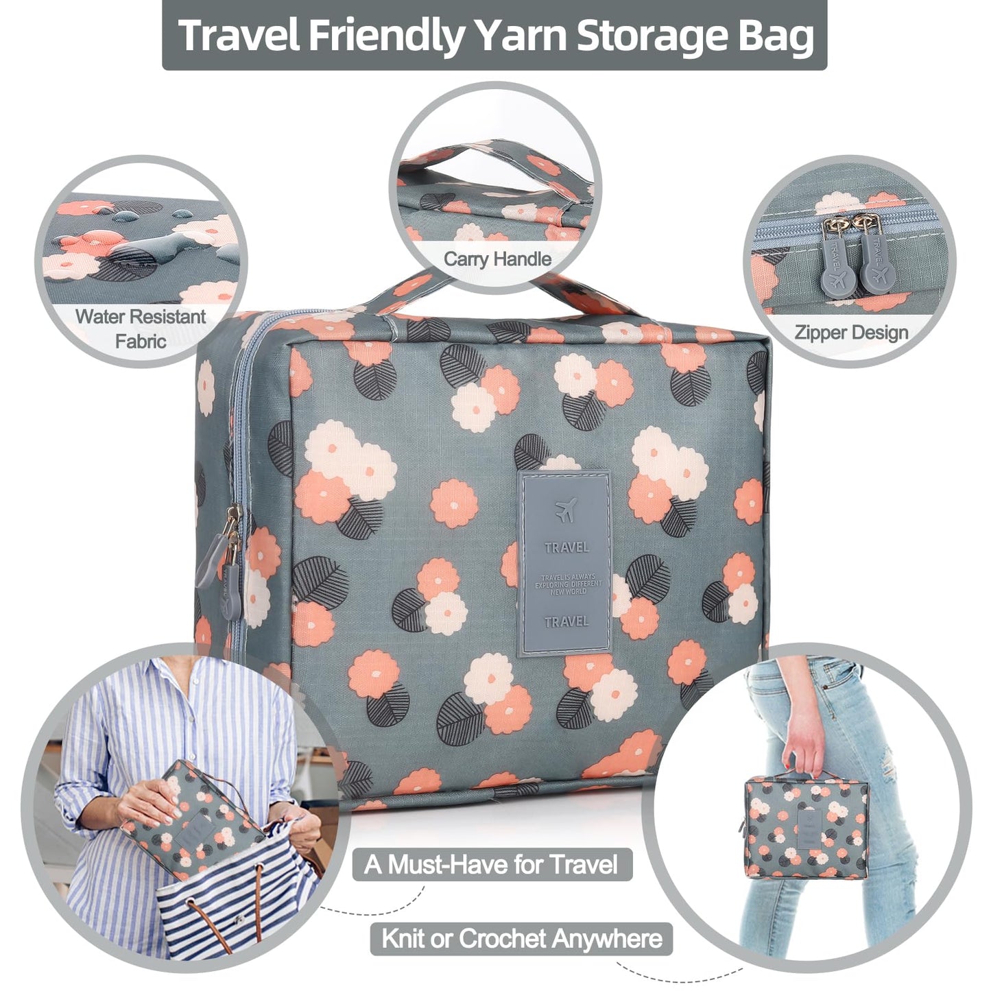 Katech Beginner Yarn for Crocheting and Knitting-Crochet Yarn Kit for Beginners-Includes 382 Yards Cotton Yarn Balls, Hooks, Accessories, Tutorials, Ideal Starter Kit for Kids Adults Professionals