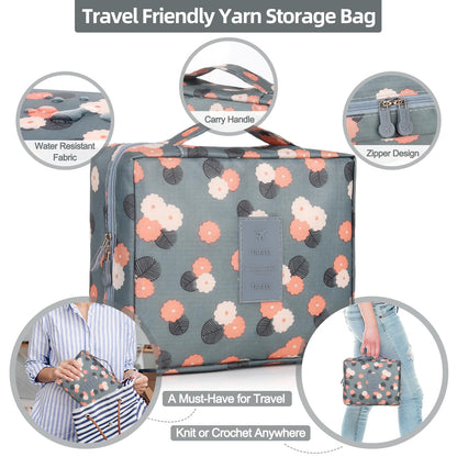 Katech Beginner Yarn for Crocheting and Knitting-Crochet Yarn Kit for Beginners-Includes 382 Yards Cotton Yarn Balls, Hooks, Accessories, Tutorials, Ideal Starter Kit for Kids Adults Professionals