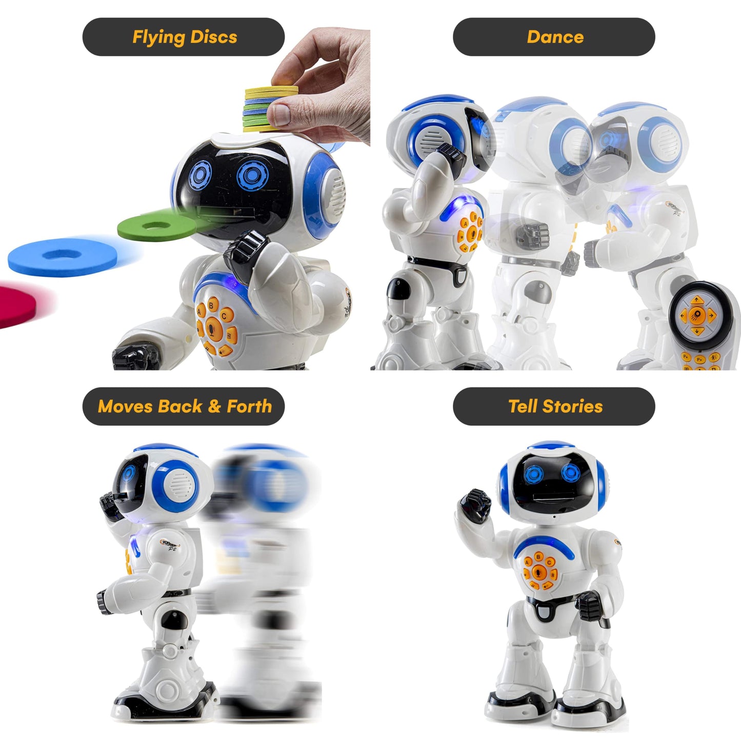 Programmable LED RC Robot Toys - Interactive 12-inch Tall Dancing and Talking Robot for Kids