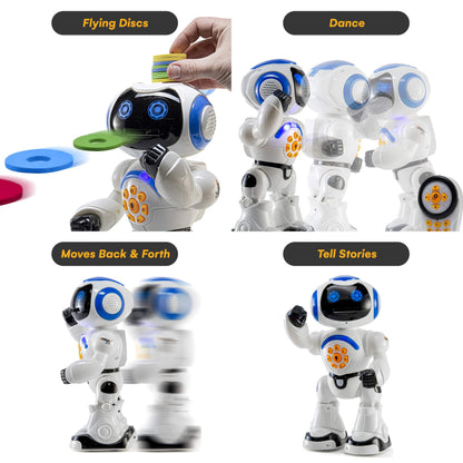 Programmable LED RC Robot Toys - Interactive 12-inch Tall Dancing and Talking Robot for Kids