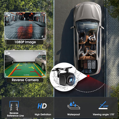 Portable Wireless Carplay Car Stereo, 7" HD Touchscreen for Car with Apple CarPlay & Android Auto with Backup Camera/Mirror Link/Voice Control/Bluetooth/GPS/AUX/FM Satellite Radio for All Vehicles