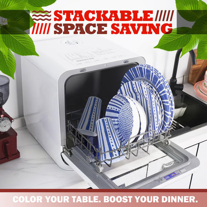 Melamine Dinnerware Set for 4-16 Pcs:Camping Dishes Set with Dinner Plates,Salad Plates,Cups and Bowls.Lightweight and Unbreakable.Indoor and Outdoor Use. flower 10