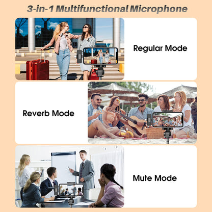 2 in 1 Wireless Lavalier Microphone for iPhone iPad and Android Phone, Plug and Play Laple Mics with Noise Reduction, 65FT Range, Real-Time Sync Microphone for Video Recording, Streaming, Interviews