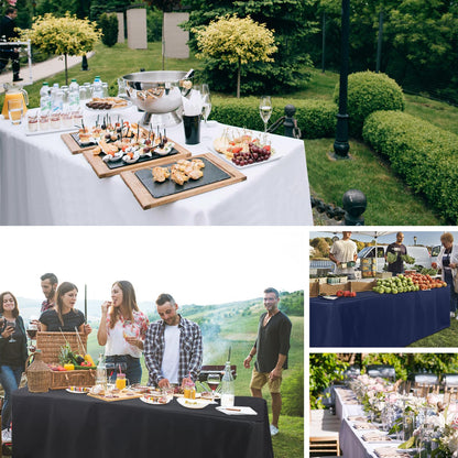 ABCCANOPY 6 FT Rectangle Tablecloth Table Cover for Rectangular Table in Washable Polyester Great for Dinner Buffet Parties Birthday Wedding Housewares Black