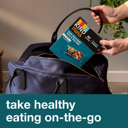 KIND Minis, Dark Chocolate Nuts & Sea Salt, Healthy Snacks, Gluten Free, Low Calorie Snacks, Low Sugar, 10 Count